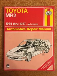 TOYOTA MR2 1985-1987. ALL MODELS AUTOMOTIVE REPAIR MANUAL. HAYNES. 1987 - Picture 1 of 1