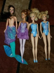 Lote 4 Barbie Sirena Ropa Bailarina Muñeca Desnuda Mattel Finales 90 y 2000 Rubia - Imagen 1 de 5
