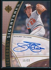 Jim Palmer 2009 Upper Deck Ultimate Collection Legendary Signatures Auto 11/22