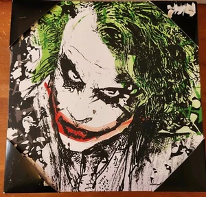 Joker Dark Knight Poster Canvas Batman Wall Art DC Comics Heath Ledger 12x12x2 - Picture 1 of 8