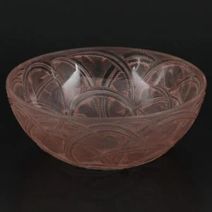 Rare French Pinsons Sepia Patina Glass Bowl, Finches, Rene Lalique Ca. 1933 - Picture 1 of 12