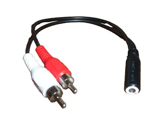 Sony 3.5mm Female Mini Audio Jack to 2 Male RCA Plug Y Adapter Cable - Used - Picture 1 of 1
