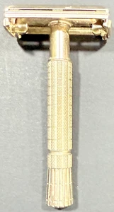 Navaja de afeitar de seguridad ajustable Gillette Aristocrat 1948-1950 tono dorado DE COLECCIÓN ¡LIMPIA! - Imagen 1 de 10