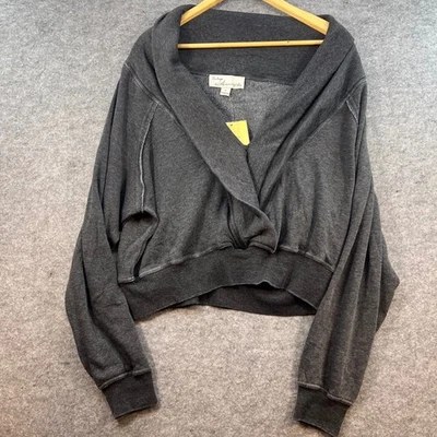 Moletom vintage Havana cinza carvão tamanho grande envoltório academia atlética tamanho grande - Imagem 1 de 4