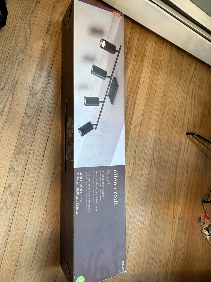 Allen + Roth 32" 4 Head Track Light #0351888 Bronze Finish Ceiling Fixture - New - Image 1 of 1