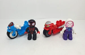 Lego Duplo Spiderman Figures Superhero Gwen Ghost Spider Miles Morales Bikes - Picture 1 of 3