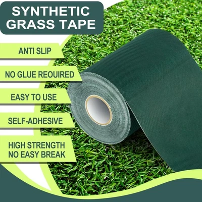 10-50M Artificial Grass Self Adhesive Joining Tape Fixing Fake Lawn Astro Turf - image 1 of 4