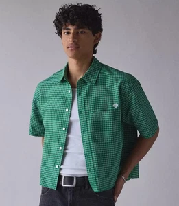 NEU UO Oxford Hemd mit Karomuster Cutoff L GRÜN. Neu mit Etikett - Bild 1 von 7