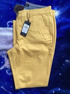 NWT*Tommy Hilfiger*Womens 6*Yellow Chino Slacks*Flat Front - Picture 1 of 4