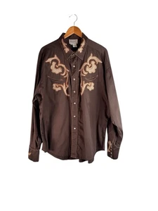 Rockmount Ranch Wear Vintage Western Men Cowboy Rodeo Shirt Embroidered XXL - Picture 1 of 6