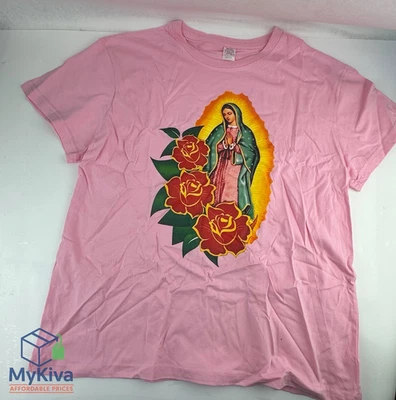 Our Lady of Guadalupe розовый футболка католический графический футболка Святой Марии размер XXL - Изображение 1 из 4