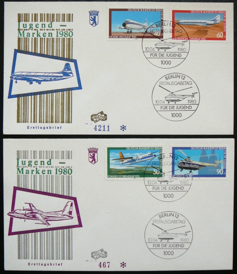 Germany Berlin FDC 1980 - Aviation. - Image 1 of 1