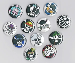 One Piece Anime - Strohhut Luffy - 1" Zoll Button Set x4 Lock Pin - Bild 1 von 2