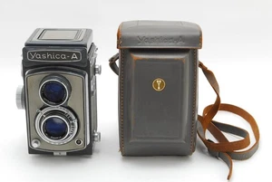 RARE!! Grey [MINT in Case] Yashica A 6x6 TLR Yashikor 80mm f3.5 TLR From JAPAN - Picture 1 of 12