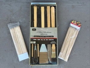 Mr. Bar-B-Q Premium 5-Piece Stainless Steel Tool Set w/oakwood handles + Skewers - Picture 1 of 8
