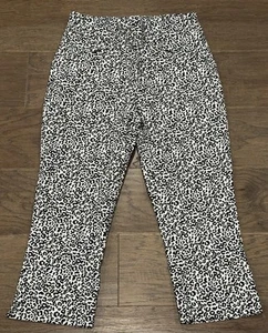 Renuar Damen-Stretch-Caprihose Größe 4 schwarz & weiß zum Überziehen - Bild 1 von 8
