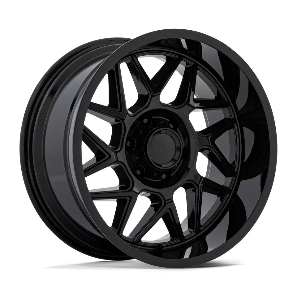 20" Moto Metal MO812 Turbine Gloss Black 20x9 8x6.5 20mm For Chevy GMC Ram Ford - Image 1 of 4