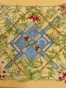 HERMES Silk Pleated Scarf SERENITE Carre Orange No Box Used. - Picture 1 of 8