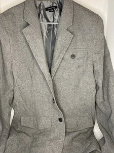 Structure Tweed Blazer Mens Medium Sports Coat Jacket 2 Buttons Wool Blend - Picture 1 of 4