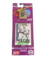 NFL COLLECTOR PIN SERIES 1991 MVP Jeff George Colts ON CARD SEALED
