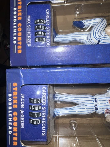 Jacob deGrom/Max Scherzer New York Mets Strikeout Counter Bobblehead 2022 Double Cover