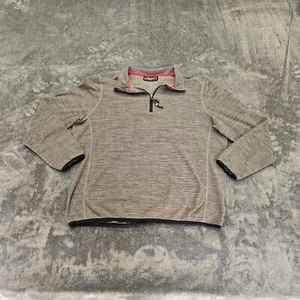 Avalanche 1/4 Zip pullover fleece sweater Mens Large heathered gray performance - Picture 1 of 13