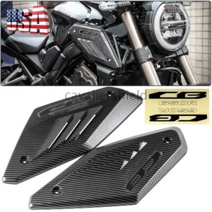 Cubierta protectora de tubo de admisión de panel lateral de fibra de carbono para motocicleta apta para Honda CB650R - Imagen 1 de 12