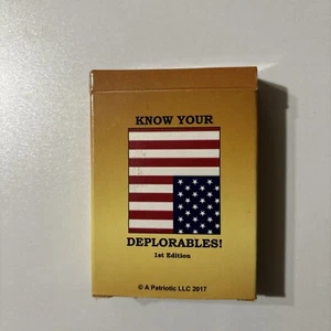 KNOW YOUR DEPLORABLES! Playing Cards - 1st Edition Political Card Game .NIB. - Picture 1 of 2