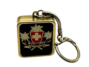 Sankyo Switzerland Music Box Keychain Vintage Gold Tone WORKING Plays Music - Picture 1 of 5