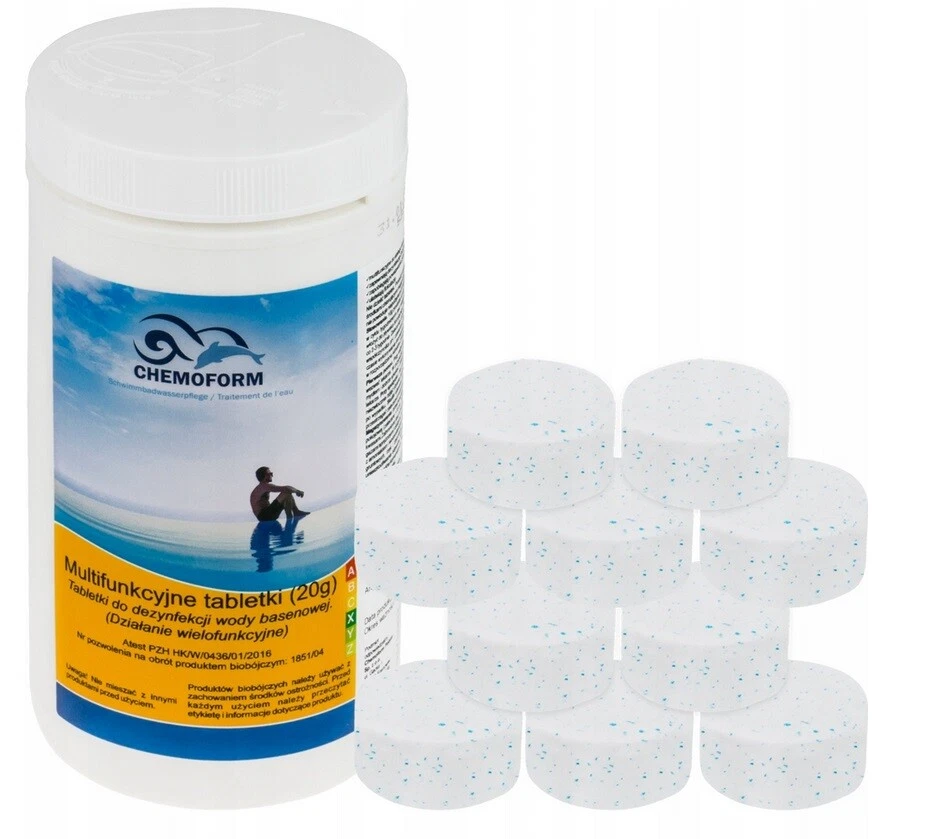 CHEMOFORM MultiTabs Chlor 50x20g 1kg Multifunktionstabletten Poolreinigung - Bild 1 von 1
