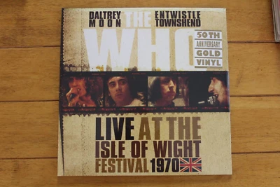 THE WHO LIVE AT THE ISLE OF WIGHT FESTIVAL 1970 TRIPLE LP 12" GOLD VINYL [NEW] - Image 1 of 4