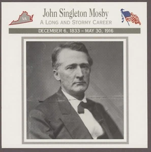 John Singleton Mosby Atlas Bürgerkrieg Karte Nachwirkungen Wiederaufbau - Bild 1 von 1