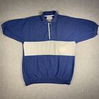 Vintage Huk A Poo Men?s Size XL Blue Colorblock Banded Bottom Polo Hipster
