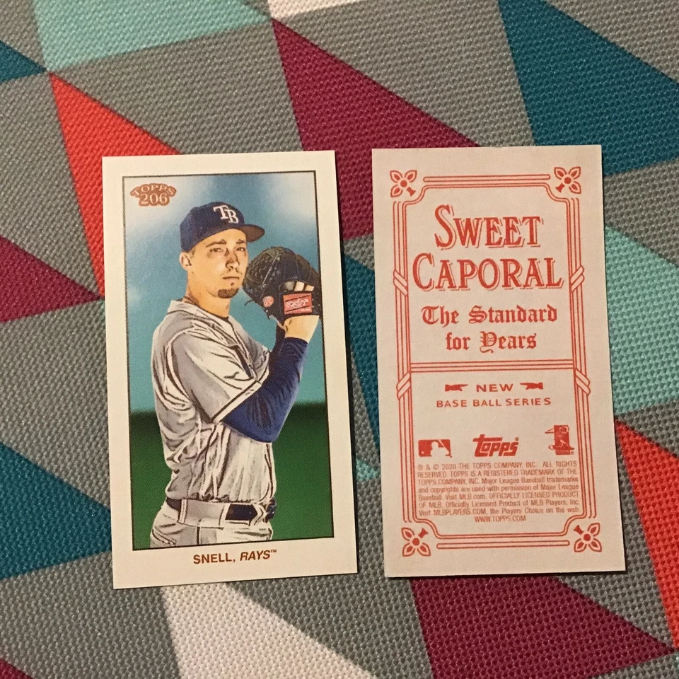 BLAKE SNELL Rays SP 2020 Topps 206 T206 Series 1 Sweet Caporal Back - Image 1 of 1