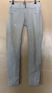 Vip Jeans Junior Girl's Size 5/6 Pants Denim Beige Taper Jeans Stretchy Regular - Picture 1 of 12
