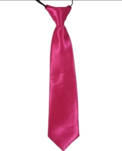 Pink Children’s Necktie- Elastic Neck band Stretches 13” to 21” - Picture 1 of 1
