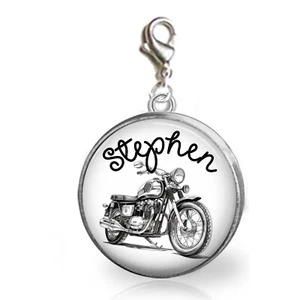 Dije de motocicleta personalizado 4 pulseras cremallera tirón bicicleta rally regalos - Imagen 1 de 1