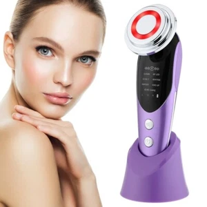 Masajeador de Estiramiento Facial 7 en 1 Aparato de Belleza Antiarrugas Cara - Picture 1 of 18