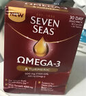 Seven Seas Omega-3  & Turmeric Supplement 30 Capsules & 30 Tablets (BOX DAMAGED