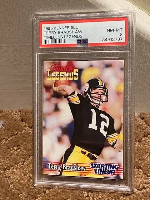 1995 Kenner Starting Lineup Terry Bradshaw PSA 8 Steelers Card LOW POP - Image 1 of 1