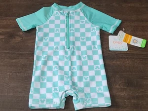 Disney Baby Mickey Mouse Infant Swim Suit 1pc Rash Guard Blue size 6 9 months - Picture 1 of 9