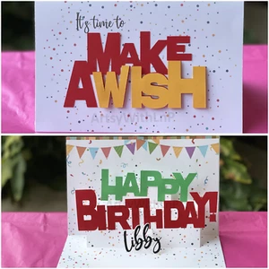 Birthday Pop Up Greeting Card - Free Personalization with Name and Message - Picture 1 of 7