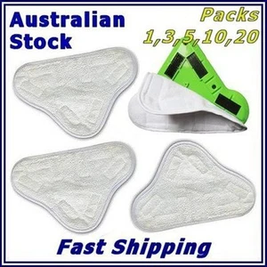 NEW Aftermarket H20 H2O StickOn White Washable Steam Cleaning Mop Pad Microfiber - Picture 1 of 13