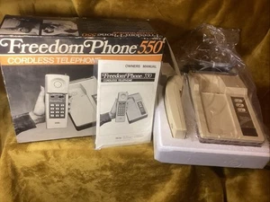 VINTAGE Electra Masco Japan Freedom Phone 550 Cordless Phone 1982 New In BOX! - Zdjęcie 1 z 10
