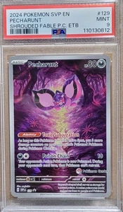 2024 POKEMON SVP SHROUDED FABLE PECHARUNT 129 POKEMON CENTER ETB PSA 9 - Picture 1 of 2