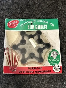 Vintage Garden Club Starburst 12 Tassen Schneeflocke Kegel Metall Schmal Kerzenhalter Neu aus altem Lagerbestand🔥 - Bild 1 von 12