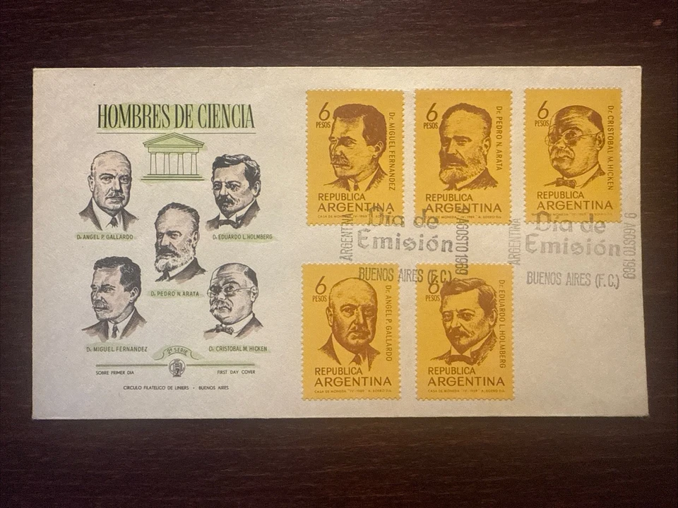 ARGENTINA FDC COVER 1969 YEAR MEDICAL DOCTORS HEALTH MEDICINE STAMPS - Image 1 of 1