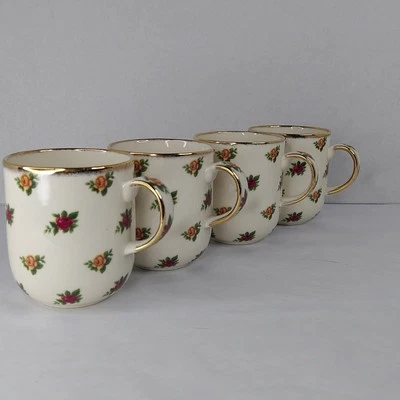 4 Royal Albert Китай классический II (2) старая страна розы кружки чашки золотой отделки 1998  - Изображение 1 из 4