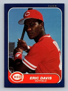 ERIC DAVIS 1986 FLEER REDS - Picture 1 of 2