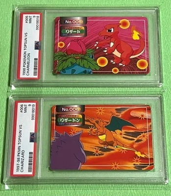 1997-98 Pokemon Topsun Charmeleon & Charizard PSA 9 Graded Cards - Image 1 of 3